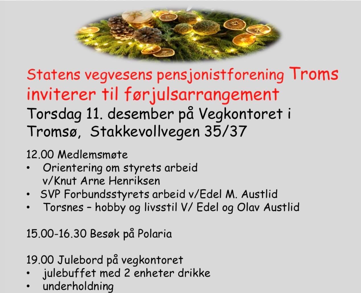 Program for Julemøte 2025 iTromsø
